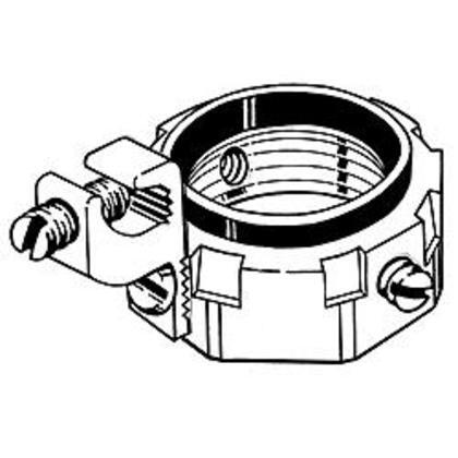 1294 Grounding Bushing, 3-1/2", Threaded, Insulated, Malleable Iron