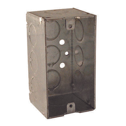 4SSL-3/4 Handy Box, 2-1/8" Deep, 3/4" KOs, Welded, Metallic