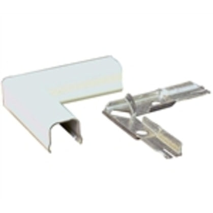 711WH Raceway 90° Flat Elbow, Steel, White, 700 Series