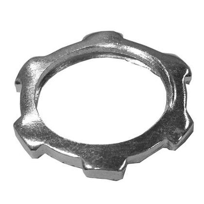 L-600 Conduit Locknut, 2" Diameter, Steel/Zinc