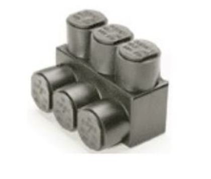1PL43 Multi-Tap Connector, 3-Port, Insulated, Clear, 14 - 4 AWG, 1-Sided