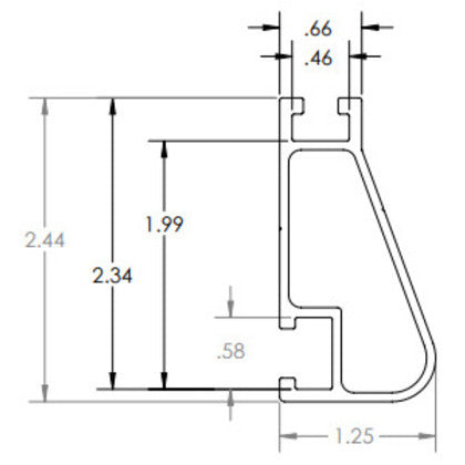 XR-100-248B Solar Rail, 248", Blk
