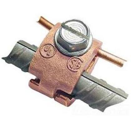 J-30-DB Rebar Ground Clamp, 1/2", 8 to 4 AWG, Bronze