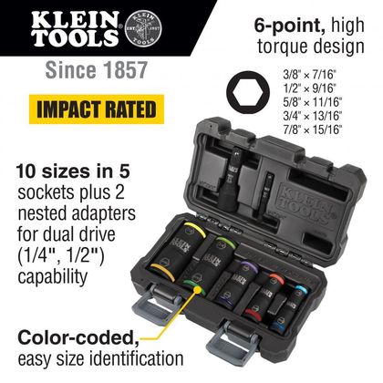 66070 Flip Impact Socket Set, 7-Piece