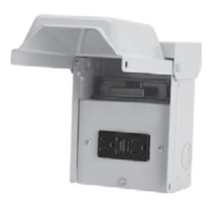 U065P010 Disconnect Switch, Pullout, 60A, 1P, 240VAC, GFCI Receptacle