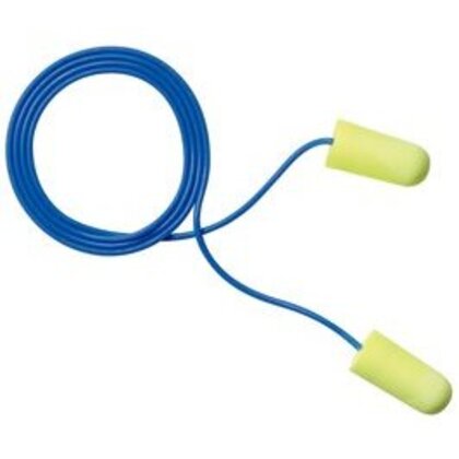 311-1250 Earsoft Yellow Neons, Foam Earplug, Regular, Corded
