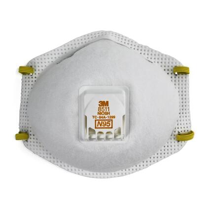 8511 Particulate Respirator, N95, Cool Flow Valve, White