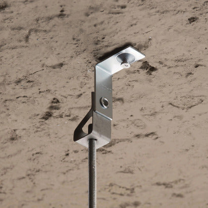 6TIBSF Thread Install Rod Hanger with Shot-Fire Bracket, Steel, Spring Steel, EG, CADDY ARMOUR, 3/8" Rod