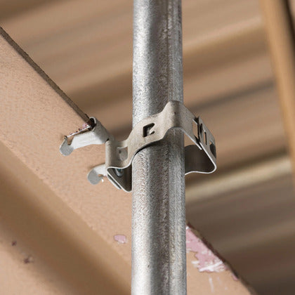 6M24SM H-MSM Conduit/Pipe to Flange Clip, Side Mount, Spring Steel, 14-2 to 12-3 MC/AC, 1/8"–1/4" Flange