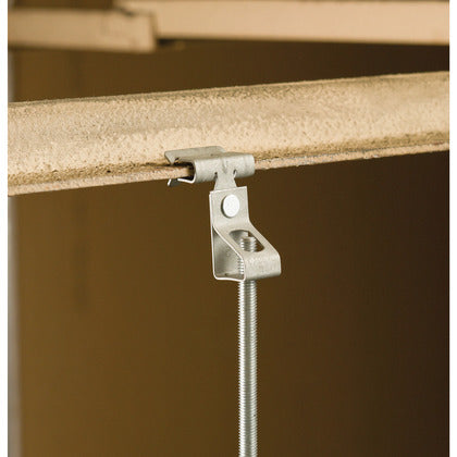 6TI24 Rod to Flange Clip, 0.375" Hole, Threaded, 0.125"–0.25" Flange