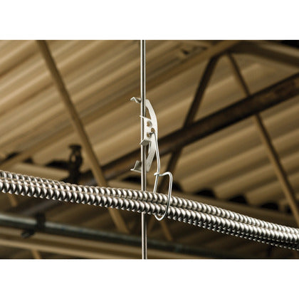 4Z4S Multi-Function Clip, 1/4"-3/8" Rod, #12–#8 Wire, 1/8"–7/16" Flange, 1/4" Screw