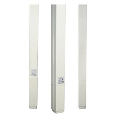 25DTC-4 Vertical Drop Tele-Power Pole, Blank, Steel, Ivory, 10'5"