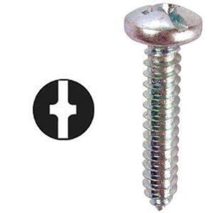 2WS10112 Sheet Metal Screw, # 10 x 1-1/2", Pan Head, Combo, Steel, 100/PK