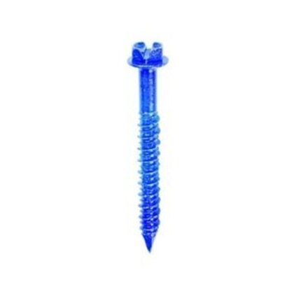 14H134 Concrete Anchor Screw, 1/4" x 1-3/4", Hex Head, Slotted