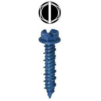 14H134 Concrete Anchor Screw, 1/4" x 1-3/4", Hex Head, Slotted