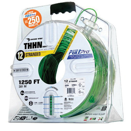 106100801455 12 AWG THHN/THWN-2 Stranded Copper, Black, 2 x 1250'