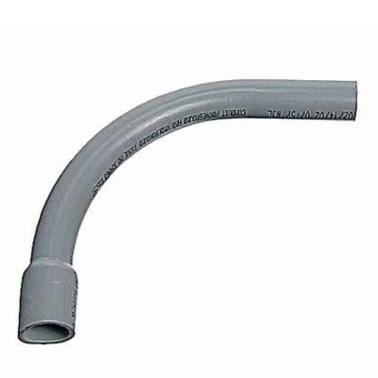 10090ELBBE 1" PVC 90° Elbow, Schedule 40, Gray, Bell End