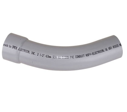 15090ELBBE 1-1/2" PVC 90° Elbow, Schedule 40, Gray, Bell End
