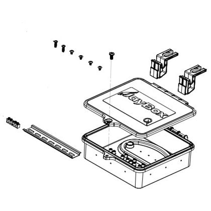 QM-JBX-RL02-B1 Solar Enclosure, Rail-Mounted, Black