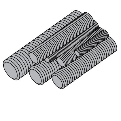 038X120 All Threaded Rod, Zinc-Plated, 3/8" x 10'