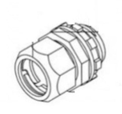 251-RT2XL Compression Connector,  3/4", Zinc Die Cast