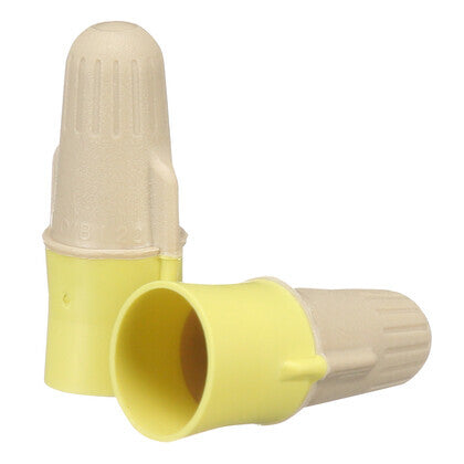 T/Y+JUG Wire Connector, 22 - 12 AWG, Tan/Yellow