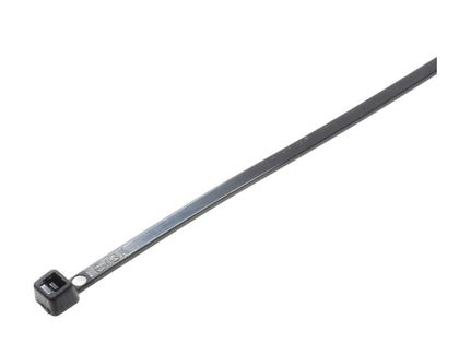 S12-50-C0 Cable Tie, 11.81" Long, Standard, Nylon, Black, Weather Resistant, 100/PK