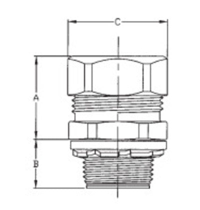 4QS-75 Liquidtight Connector, ETP Series, 3/4", Steel