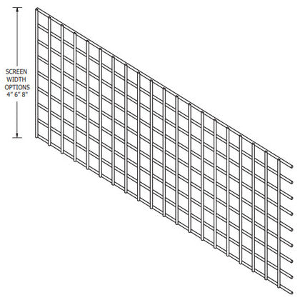 232-04077 Array Edge Screen, 6", Blk