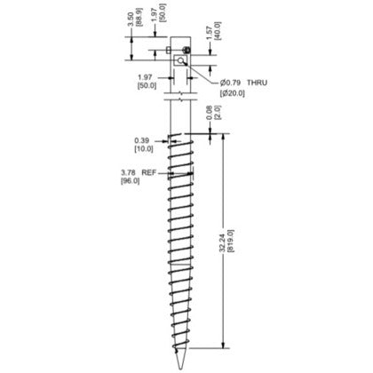 GRSCREW-63 Screw Anchor, 63"