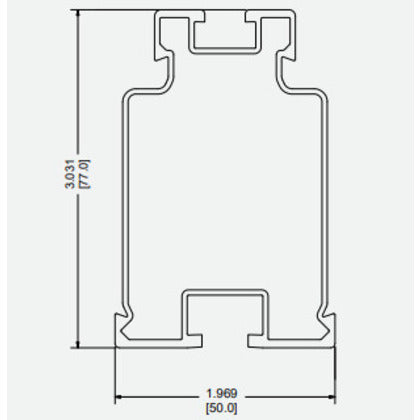 SMR300-174-M Module Rail, 174", Mill
