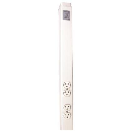 25DTP-4 Tele-Power Series Steel Power/Data Pole, 2 Outlets, 20A, 10-1/2'