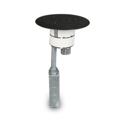 4FFATC15BK Poke-Thru Assembly, Flush Mount, Diameter: 4", Non-Metallic Cover