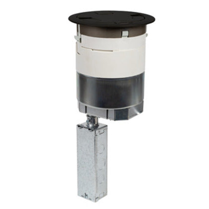 6ATC2PBK Poke-Thru Assembly, Diameter: 6", Type: (2) Duplex, Aluminum Cover