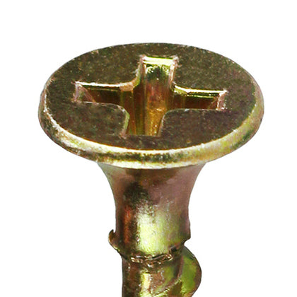 WRT6114 Drywall Screw, #6 x 1-1/4", Phillips/Bugle, Coarse Thread, Yellow Zinc, 500/PK