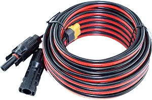 xt60 to mc4 25' extension 12AWG Solar Connector Cable 12 Gauge